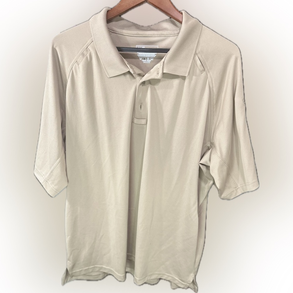 5.11 Tactical Men’s XL Polo Shirt Tan Khaki Performance Polyester